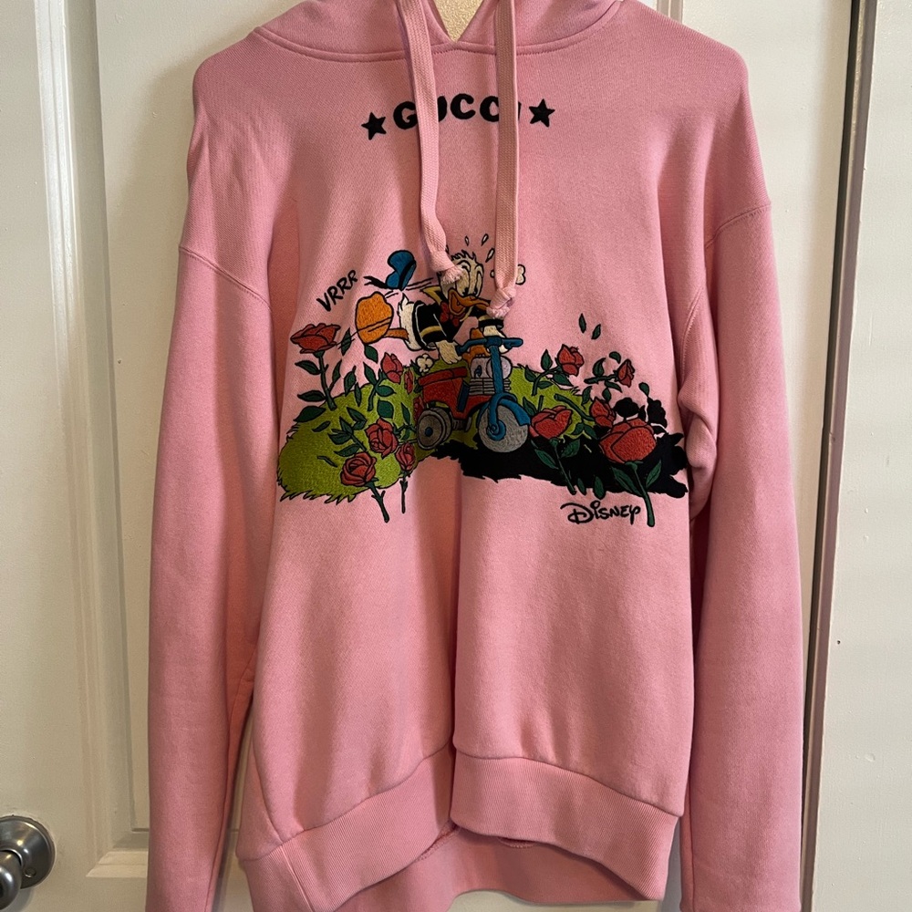Gucci Pink Graphic Hoodie with Disney Design